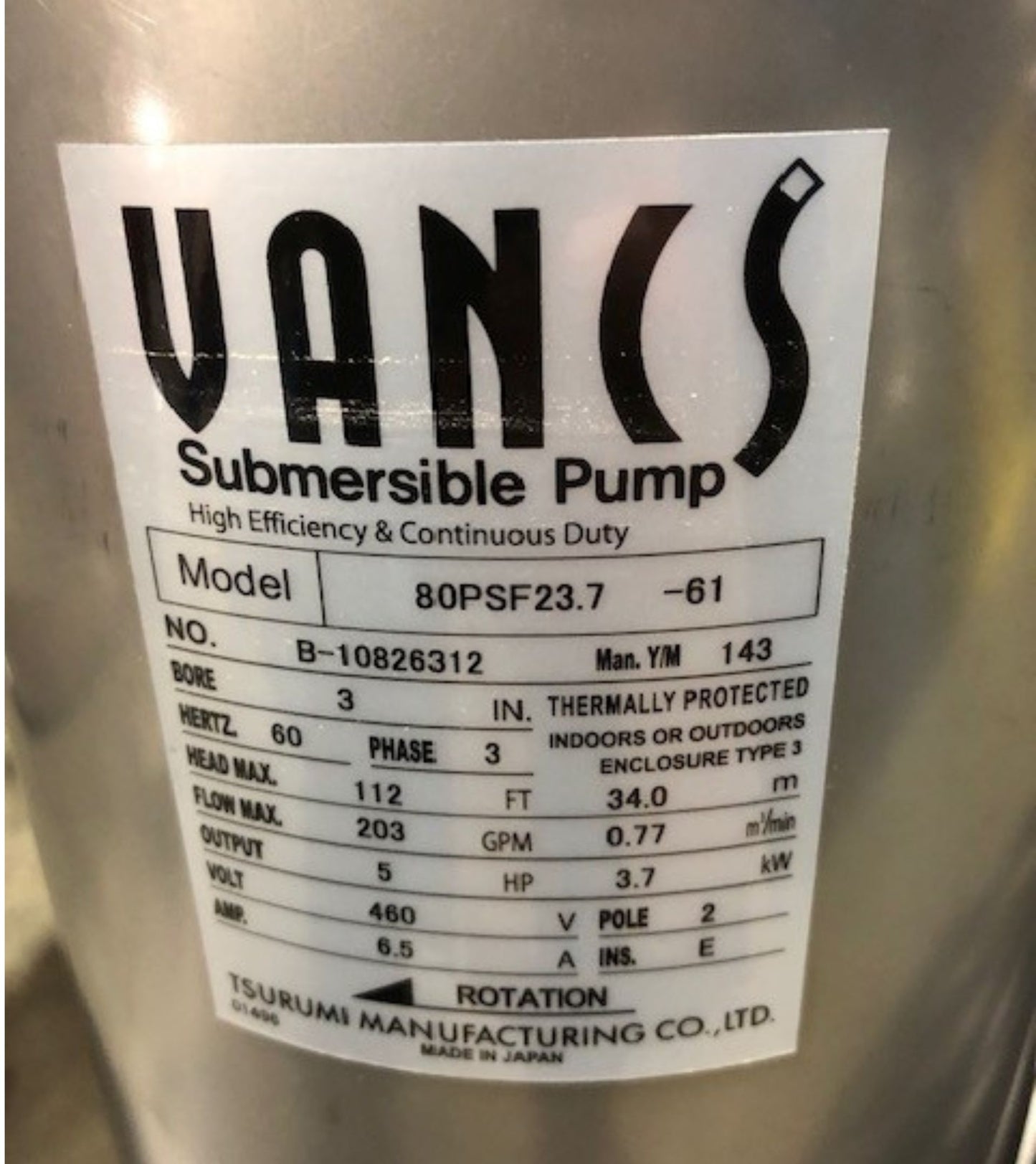 80PSF23.7-61-460V-STD